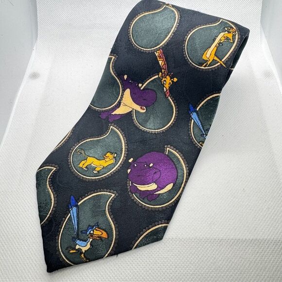 Vintage 90s Disney's The Lion King‎ Tie Necktie Novelty Ties Animals Africa - Picture 1 of 4